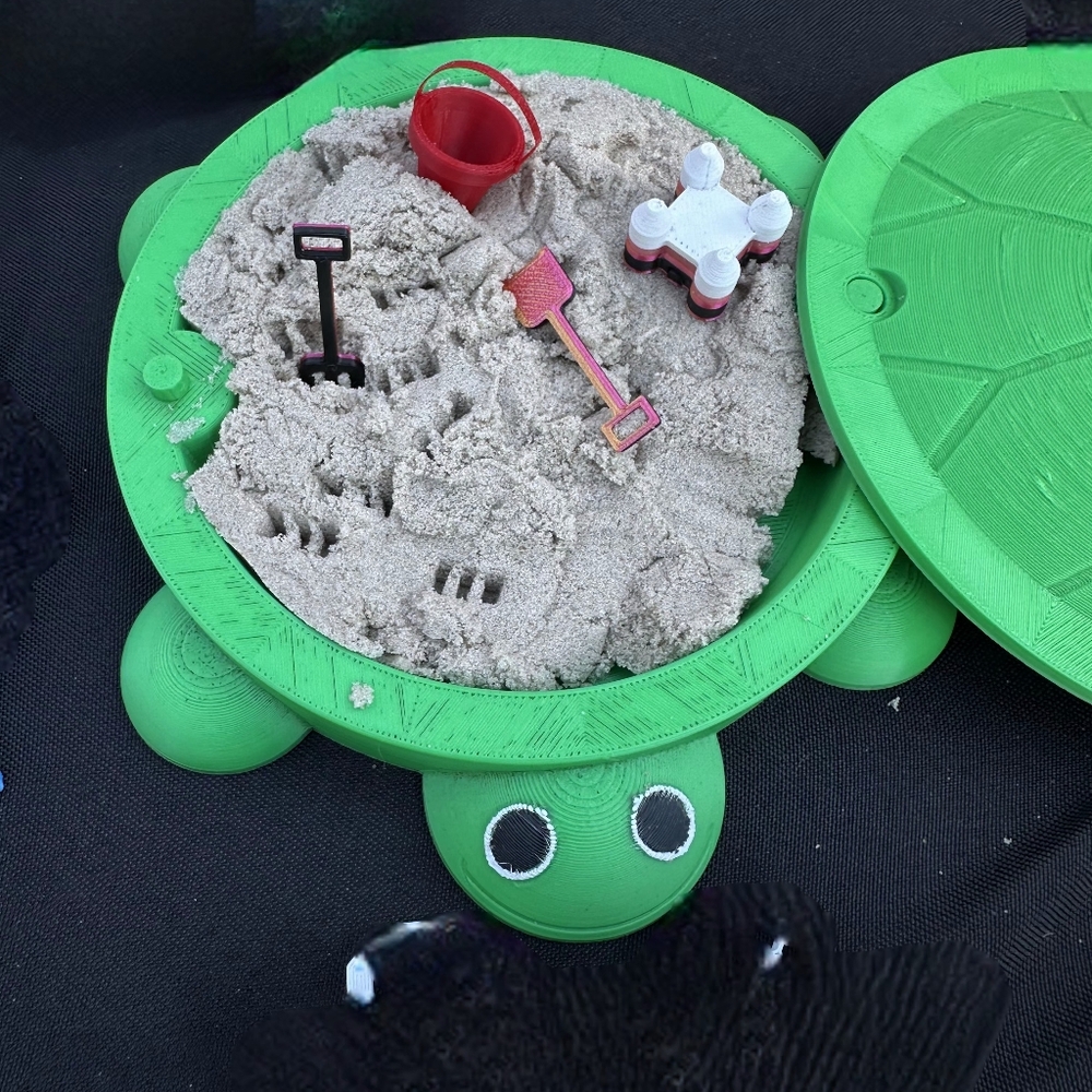 3D Printed Turtle Sandbox/ Zen Garden - Picture 2 of 2
